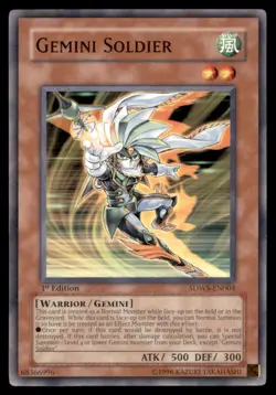Yu Gi Oh! Gemini Soldier SDWS EN004 SDWS 1st Edition Regular - Image 1
