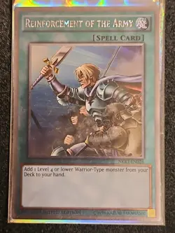 Yugioh Reinforcement Of The Army NKRT-EN026 Platinum Rare Limited Edition VLP - Image 1