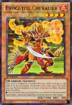 1x (P) Evocator Chevalier - BP02-EN085 - Mosaic Rare - 1st Edition YuGiOh - Image 1