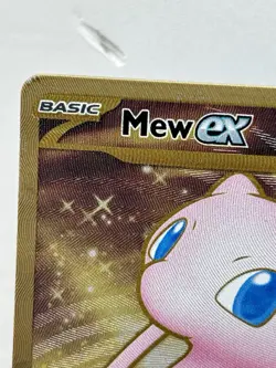 Pokemon 151 UPC Mew ex Mew 205/165 Metal Gold Promo Card - Image 2