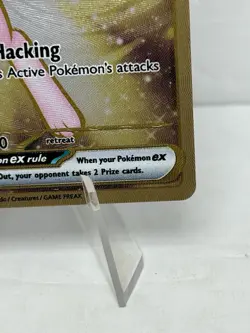 Pokemon 151 UPC Mew ex Mew 205/165 Metal Gold Promo Card - Image 4