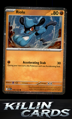 Riolu (Cosmos Holo) 076/132 Pokemon Common Miscellaneous Cards & Products Card N - Image 1