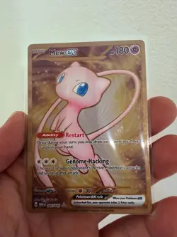 2023 Pokemon Mew ex Full Art 151 Gold Metal Card 205/165 - Image 1