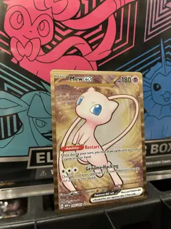 Pokemon Mew ex Metal Promo 151 UPC Card 205/165 SV 151 Full Art Secret Rare - Image 2