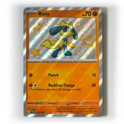 Pokemon - Riolu - 173/091 - SV Paldean Fates - Shiny Rare Card - Image 1