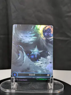MTG Edge of Eternities FULL ART BORDERLESS Island FOIL NM EOE #0263 - Image 1