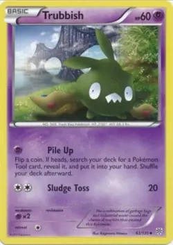 1x Trubbish - 63/135 - Uncommon Lightly Played Pokemon BW - Plasma Storm - Image 1