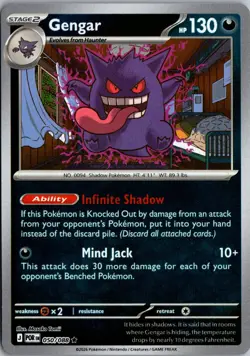 Gengar 050/088 Rare Perfect Order Pokemon Holo Near Mint - Image 1