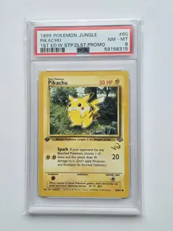 Pokemon Pikachu 60/64 - 1st Edition - Gold W Stamp - PSA 9 - Image 1