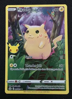 Pikachu 005/025 Celebrations Holo Full Art 25th Anniversary NM POKEMON - Image 1