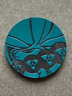 Calyrex plastic medal coin Holo Pokemon Japanese Pocket Monster Pokemon RARE a - Image 1