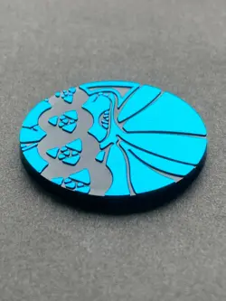 Calyrex plastic medal coin Holo Pokemon Japanese Pocket Monster Pokemon RARE a - Image 3