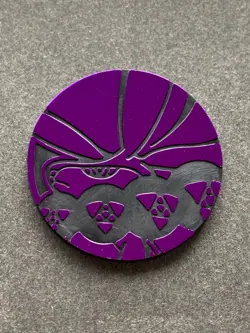 Calyrex plastic medal coin Holo Pokemon Japanese Pocket Monster Pokemon RARE b - Image 1