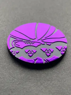 Calyrex plastic medal coin Holo Pokemon Japanese Pocket Monster Pokemon RARE b - Image 2