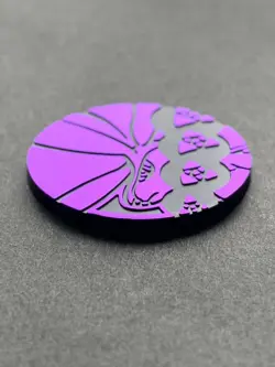 Calyrex plastic medal coin Holo Pokemon Japanese Pocket Monster Pokemon RARE b - Image 5