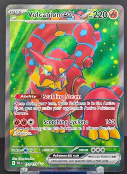 Pokemon Volcanion ex #171/159 English Journey Together Ultra Rare Full Art - Image 1