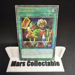Yugioh Reasoning RA01-EN052 Quarter Century Rare 1st Ed NM - Image 1