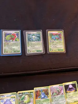 Pokemon Grass Type Card Lot Featuring Celebi ex, Meganium ex, Venusaur Rev Holo - Image 5