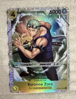 Roronoa Zoro Foil One Piece Card OP15-113 SR Super Rare - Image 1