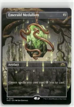 Emerald Medallion Borderless Modern Horizons 3 MTG NM - Image 1