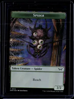 Spider / Insect - Foil - Token - DSK - NM - MTG Magic the Gathering - Image 1