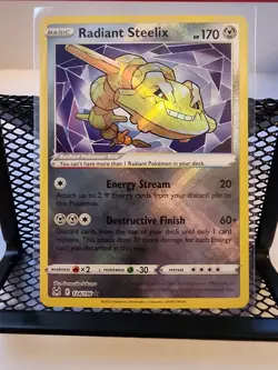 Radiant Steelix 124/196 - SWSH: Lost Origin Radiant Rare - Pokemon TCG (NM) - Image 1