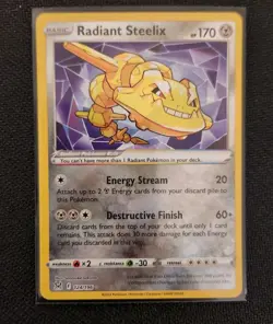 Pokemon Radiant Steelix 124/196 Swsh11: Lost Origin Holo - Image 3
