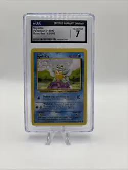 Squirtle 63/102 Unlimited - CGC NM 7 - Base Set - Pokemon TCG 1999 Vintage - Image 1