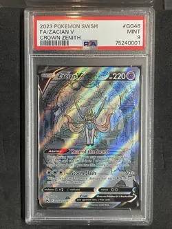 2023 Pokemon Crown Zenith Zacian V GG48/GG70 Galarian Gallery PSA 9 Mint - Image 1