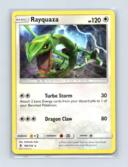 Rayquaza 106/145 Rare Guardians Rising Pokemon Lightly Played - Image 1