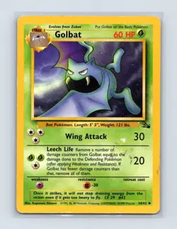 Golbat 34/62 Uncommon Fossil Pokemon Unlimited Lightly Played - Image 1