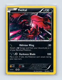 Yveltal (Cracked Ice Holo) 78/146 Holo Holo Rare Deck Exclusives Pokemon LP - Image 1