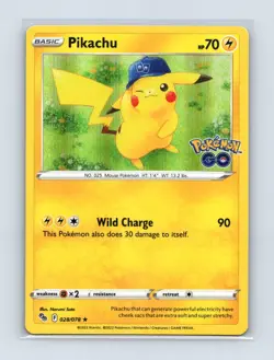 Pikachu 028/078 Holo Rare Pokemon GO Pokemon Holo Lightly Played - Image 1