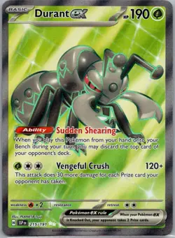 Durant ex 215/191 Ultra Rare Surging Sparks Pokemon Lightly Played - Image 1