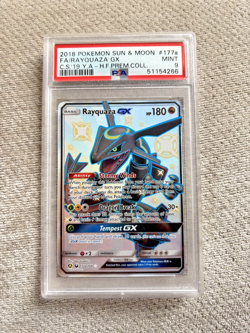 PSA 9 RAYQUAZA GX #177A/168 HIDDEN FATES PROMO POKEMON - Image 1