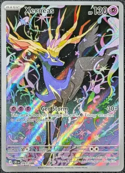 Xerneas 091/086 Twilight Masquerade Illustration Rare Full Art Pokemon NM - Image 1