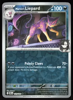 Marnie's Liepard 131/182 Uncommon Destined Rivals Pokemon Reverse Holo Near Mint - Image 1