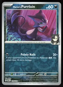 Marnie's Purrloin 130/182 Common Destined Rivals Pokemon Reverse Holo Near Mint - Image 1