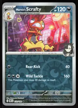 Marnie's Scrafty 133/182 Uncommon Destined Rivals Pokemon Reverse Holo Near Mint - Image 1