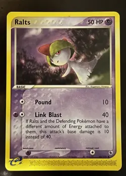 Pokemon Ralts 68/109 EX Sandstorm 2003 50 HP Common Link Blast Pound Regular - Image 1