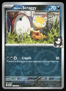 Marnie's Scraggy 132/182 Common Destined Rivals Pokemon Reverse Holo Near Mint - Image 1