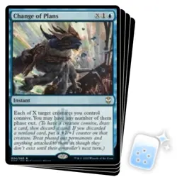 CHANGE OF PLANS X4 Streets Of New Capenna: Commander Magic MTG MINT CARD - Image 1