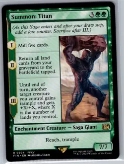 Summon: Titan 204 FINAL FANTASY - Magic The Gathering MTG - NM - Image 1