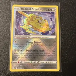 Pokemon TCG Radiant Steelix Sword & Shield - Lost Origin 124/196 Regular Radiant - Image 1
