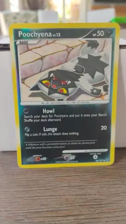 POOCHYENA LV. 12 Reverse Holo Foil POKEMON 2009 Trading Card 86/127 TCG - Image 1