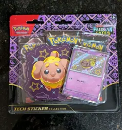 3 X Pokemon TCG Paldean Fates Tech Sticker Collection Greavard & Fidough SEALED - Image 3