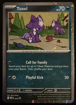 Toxel 078 Promo Mega Evolution Chaos Rising NM Pokemon Card - Image 1