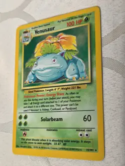 Venusaur MP 15/102 Unlimited BASE SET Pokemon TCG Holo - Image 2