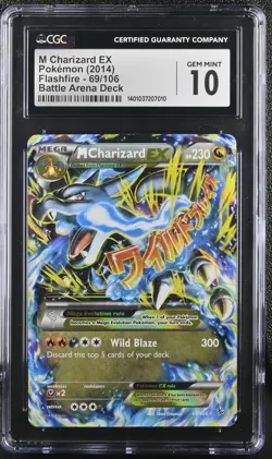 2018 Pokemon Flashfire #69 M Charizard EX CGC 10 - Image 1