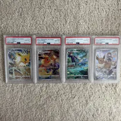 2021 POKEMON JP.SWSH VMAX CLIMAX FA/JOLTEON, FLAREON, VAPOREON & EEVEE PSA 10 - Image 1